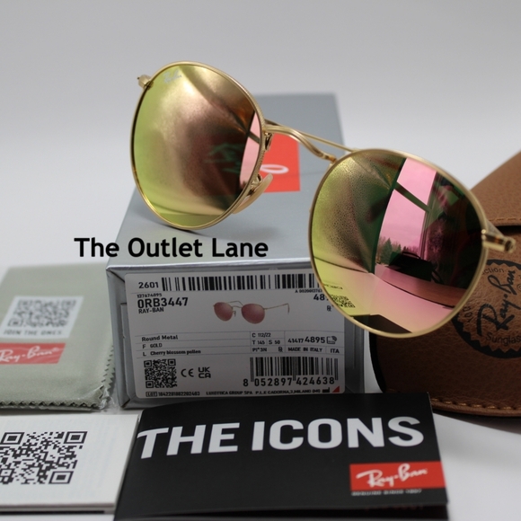 Model Display Ray-Ban Round Metal Pink Mirror RB3447 - Picture 14 of 16